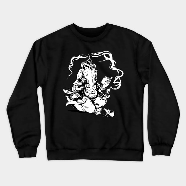 Nerdy Ganesha Crewneck Sweatshirt by rebekie.b